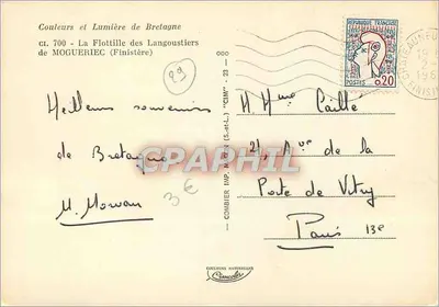 La Flottille des Langoustiers de Mogueriec (Finistère) — edizione Combier — Verso