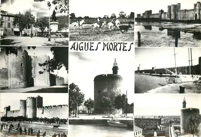 Aigues-Mortes — Colagem de vistas históricas — REAL-PHOTO
