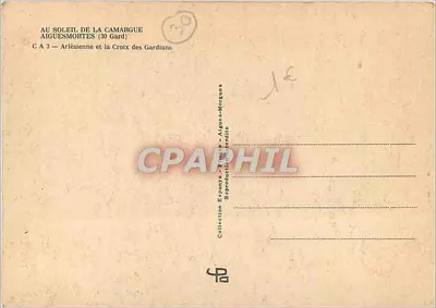 Aiguesmortes (30 Gard) — Cruz dos Gardians — Coleção Espunya — Verso