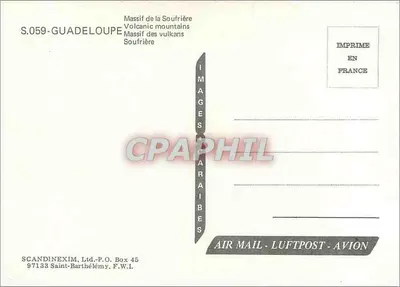 Massif da Soufrière — Montanhas vulcânicas — SCANDINEXIM, Ltd. S.059-GUADELOUPE — Verso