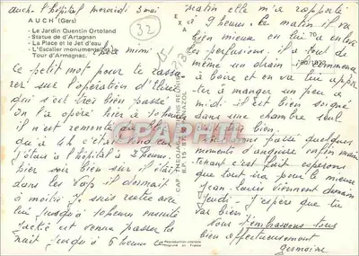 Auch — vista panorámica — Editor Thérier, n° 32 000 — Reverso