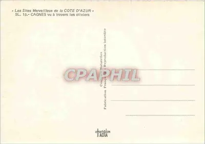 Cagnes-sur-Mer — Widok przez oliwki — Kolekcja Naturalna — Rewers