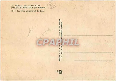 Palavas-les-Flots — Lewa Strona i Most — Wydawnictwo Y. P. A. Nicaise — Rewers