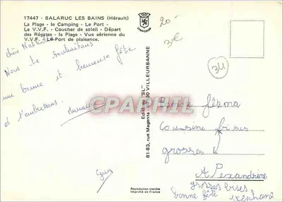 Balaruc-les-Bains — vista panorâmica — Edição Magenta — Verso