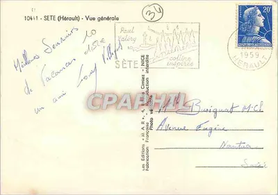 Sète (Hérault) — Vista geral — As Edições Francesas — Verso