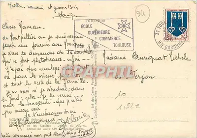 Montpellier — widok panoramiczny — Wyższa Szkoła Handlu Toulouse — Rewers