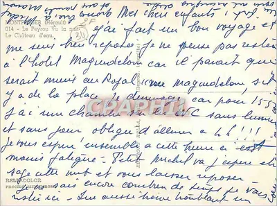 Wieża wodna w Montpellier — widok nocny — wydawca ReliColor — Rewers