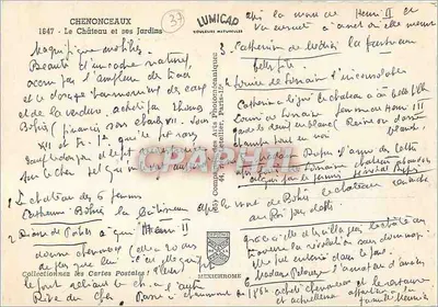 Chenonceau — Zamek i jego ogród — IRIS — Rewers