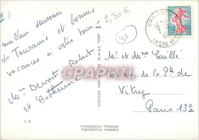Villeneuve-sur-Loire — Panoramablick — Comimier Imp. (S.-et-L.) — Rückseite