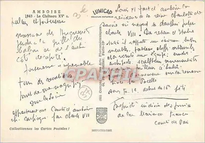 Amboise — Zamek z XV wieku — Wydawca IRIS — Rewers