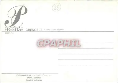 O ponte suspensa em Grenoble — editor Prestige Grenoble, n° 399077-P16 — Verso