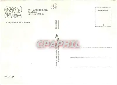 Villard-de-Lans — Vista parcial da estação — Grenoble Éditions — Verso