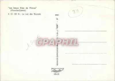 Lago das Rousses — França — editor CIM — Verso