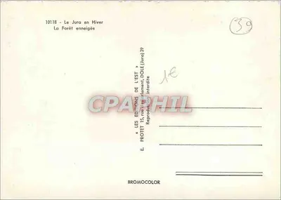 Jura w zimie — Zasne lasy — Les Éditions de l'Est, Dole — Rewers