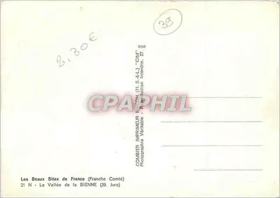 Wąwóz Biènne — Jura 39 — Combier Imprimeur Nacon — Rewers