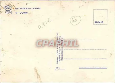 Plaża z pniem drzewa — Ocean — Guelfi, nr 39/1416 — Rewers