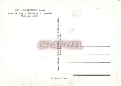 Saint-Étienne — widok panoramiczny — wydawca Baure, nr 8025 — Rewers