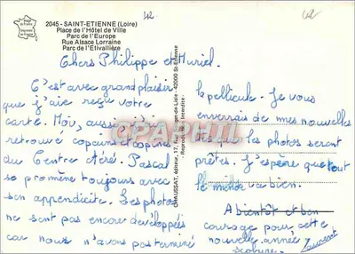 Cidade florida — Souvenir de Saint-Étienne — editor Ohlhausen — Verso
