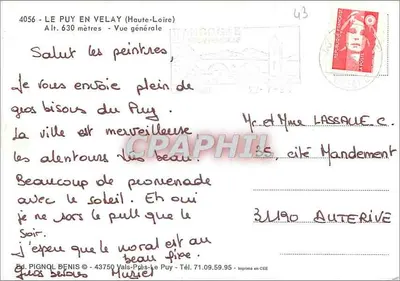 Le Puy en Velay — General View — Ed. PIGNOL DENIS © — Back