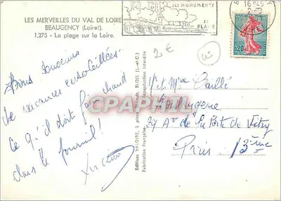 A praia na Loire — Beaugency (Loiret) — Éditions Valoire — Verso