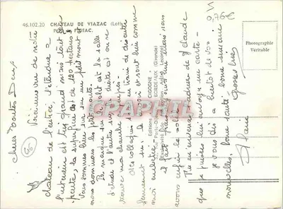 Zamek w Viazac — Lot — Wydawnictwo Porte-Dieu (Giroude) — Rewers