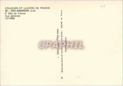 Roc-Amadour — Ogólny widok — Wydawnictwo Jean-Jaures, Paryż — Rewers