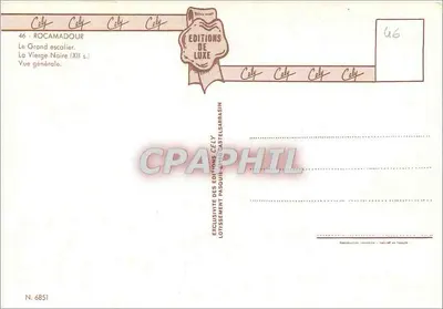 Rocamadour — vista geral e detalhes — Edições de Luxe, n° 46 — Verso