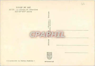 Castelo de Cénevières — Vale do Lot — Éditions Méliès, Limoges — Verso