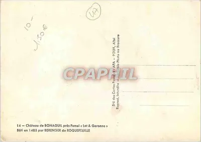 Zamek Bonaguil — blisko Fumel — wydawca APA — Rewers