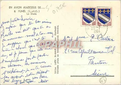 Stade de S'Orse (L.-et-G.) — vista aérea — Edição Lapie, St-Maur — Verso
