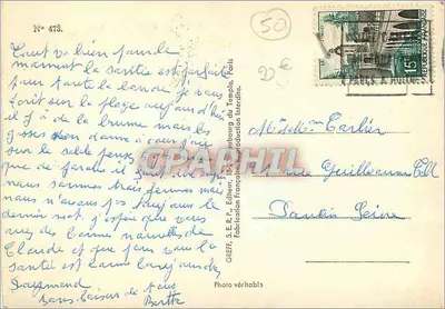 Côte d'Émeraude — Lembrete da Côte d'Émeraude — Gréff, Paris — Verso