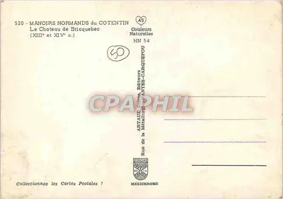 O Castelo de Bricquebec — Séculos XIII e XIV — APTAUD Frères, Editores, Nantes — Verso