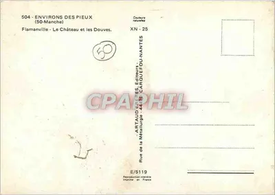 Flamanville — Zamek i fosy — Artaud Frères, Nantes — Rewers