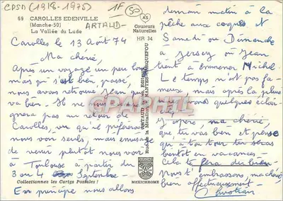 A Vallée do Lude — Carollles (Manche-50) — AS — Verso