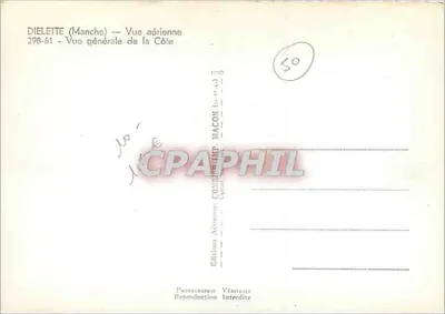 Dielette (Manche) — Vista aérea — Éditions Aériennes Comédia — Verso