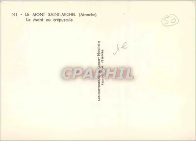 O Monte Santo Michel — ao entardecer — Albert Monnier, N°1 — Verso