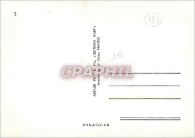 Le Mans — Widok panoramiczny z Sarthe, katedrą, dawnym klasztorem i kwitnącym zegarem — Wydawnictwo Artaud & Fils, Nantes — Rewers