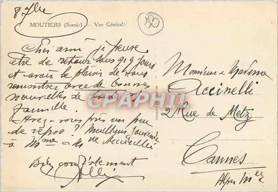 Moutiers (Savoie) — Vista Geral — Cim — Verso