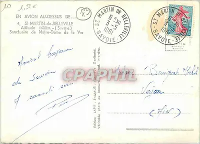 Świątynia Najświętszej Maryi Panny Życia — Saint-Martin-de-Belleville — Wydawnictwo Lapie Service Méridien — Rewers