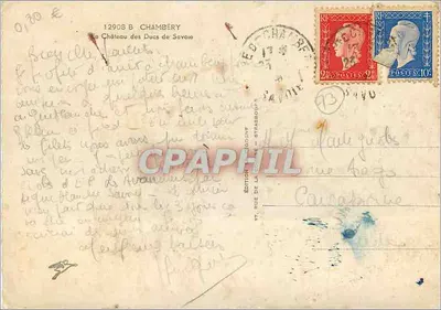 Zamek Duszy Savojskich — Chambéry — Wydawnictwo Savojskie — Rewers