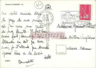 Annecy — vista panoramica e scene della città — editore Talcoloco — Verso
