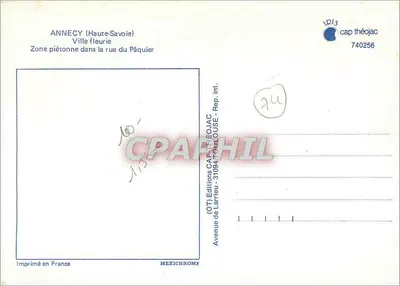 Annecy (Alta Savoia) — Zona pedonale nella rue du Pâquier — IRIS cap théo Jac — Verso