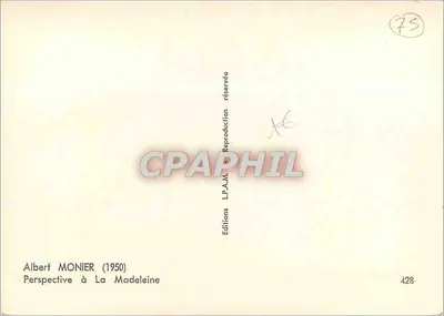 Perspektywa na La Madeleine — Albert MONIER (1950) — Wydawnictwo L.P.A.M. — Rewers