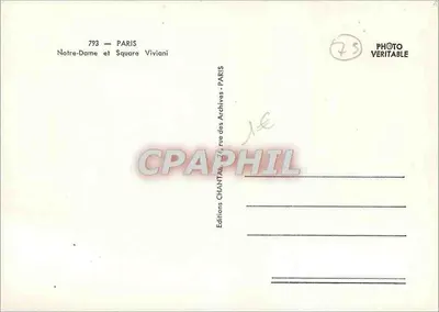 Notre-Dame w Paryżu — Plac Viviani — Wydawnictwo Chantal — Rewers