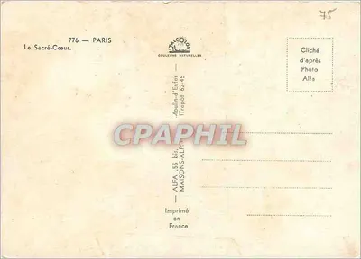 Het Heilig Hart — Parijs — uitgever ALFA, nr. 776 — Achterkant