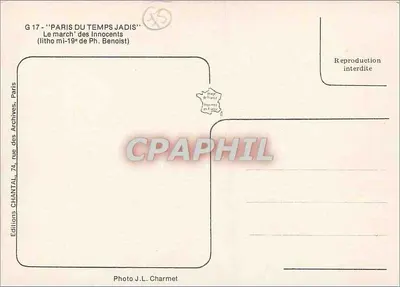 O mercado dos Inocentes — Paris — Edições J.L. Charmet — Verso