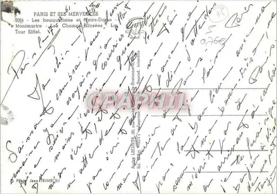 Parijs en zijn wonderen — serie 5064 — Ed. LEGONTE, 39, rue de Bretagne, Parijs — Achterkant