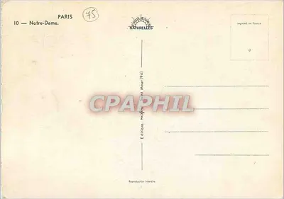 Notre-Dame w Paryżu — widok z Seiny — Wydawnictwo Scolfes Saint-Maur 1944 — Rewers