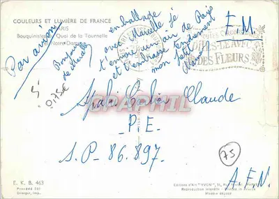 Notre-Dame de París — Quai de la Tournelle — Ediciones de Arte 'YVON' — Reverso