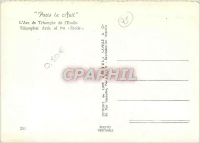Arco do Triunfo — noite — Estel — Verso